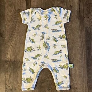 Pepper Toes Layette Turtle Vintage One Piece Romper - 3 Months